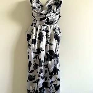 RW&CO. Black and White Strapless Dress
